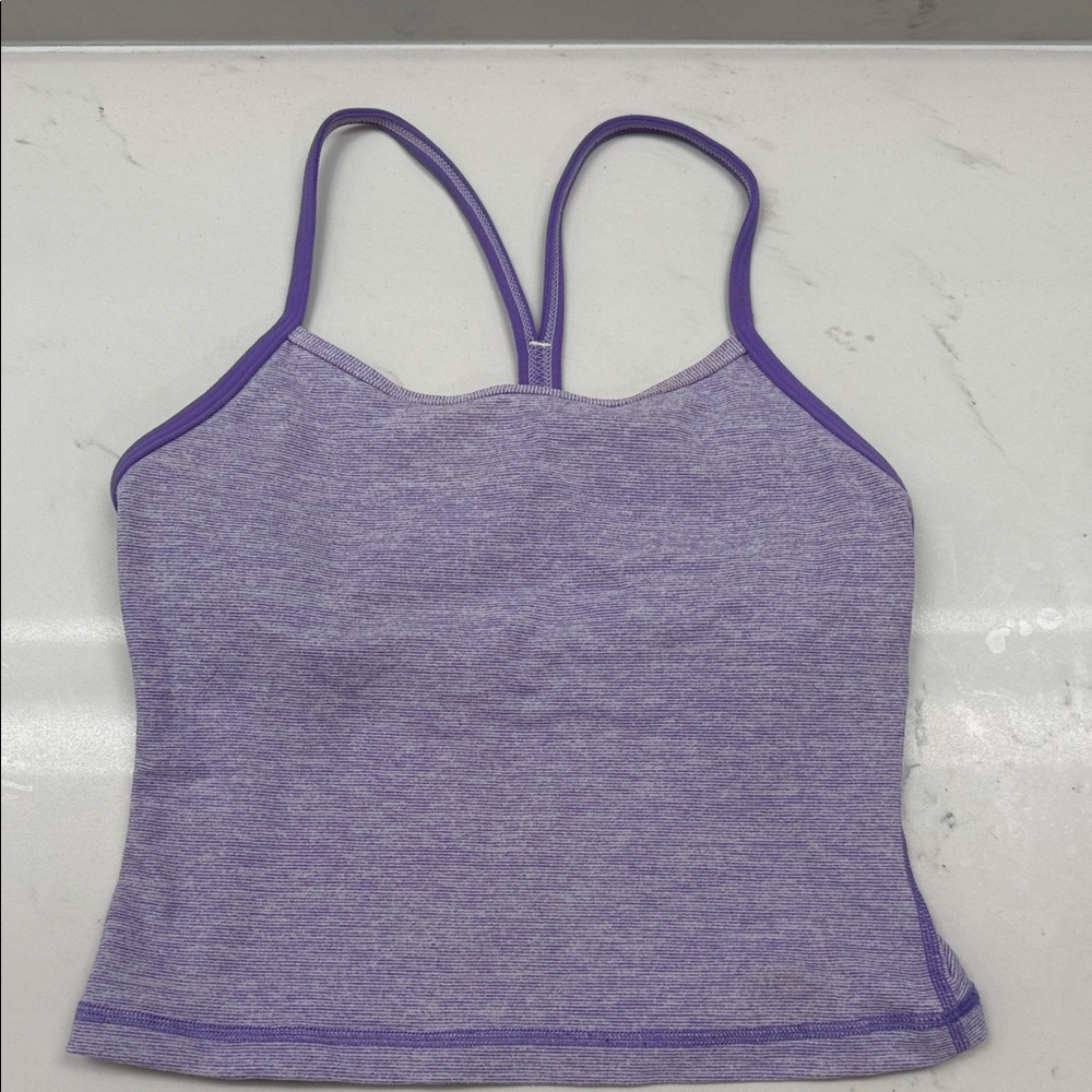 lululemon Lavender Heathered Racerback Tank with Tan Lining